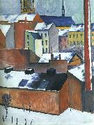 August Macke St.Mary's in the Snow oil